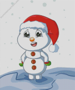 Cute Baby Snowman diamond painting