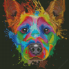 Dog Face Splatter diamond painting