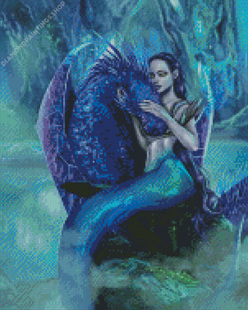 Dragon And Mermaid diamond painting