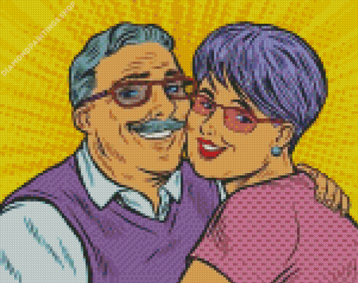 Grandparents Pop Art diamond painting