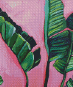 Green Banana Leaves Art diamond painting