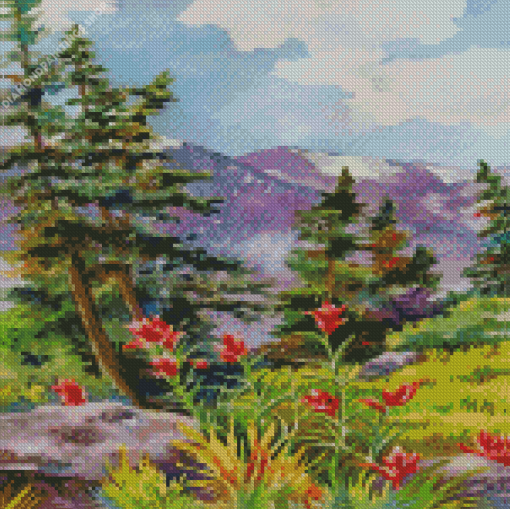 Indian Paintbrush By Anne Gifford diamond painting