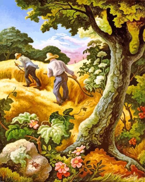 July Hay By Thomas Hart Benton diamond painting