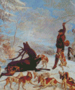 Killing A Deer Gustave Courbet diamond painting