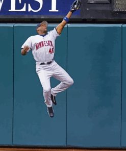 Kirby Puckett Catch diamond painting