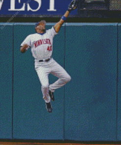 Kirby Puckett Catch diamond painting