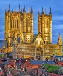 Lincoln Cathedral At Night diamond painting