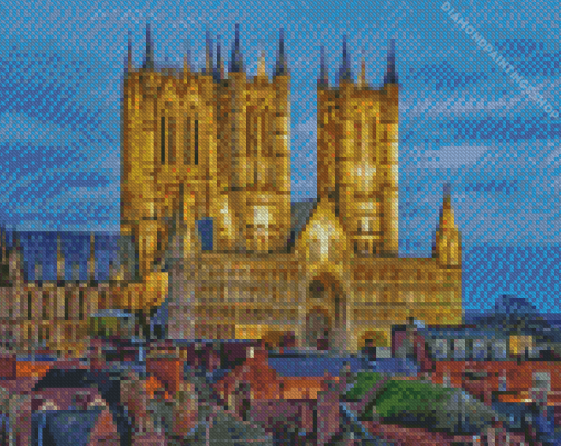 Lincoln Cathedral At Night diamond painting