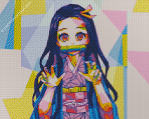 Nezuko Kamado Pop Art diamond painting