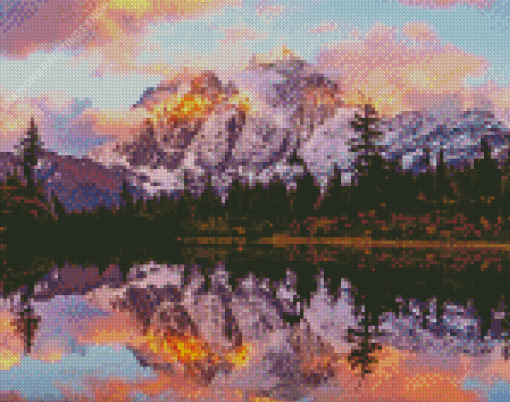 North Cascades National Park Reflection diamond painting