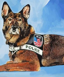 Police Dog Art diamond painting