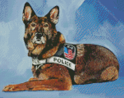 Police Dog Art diamond painting