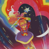 Rainbow Brite Moonglow diamond painting