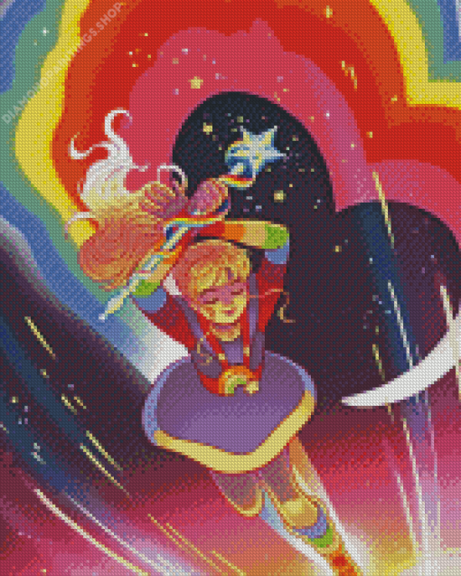 Rainbow Brite Moonglow diamond painting