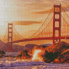 San Francsisco Bridge And The Sunset diamond painting