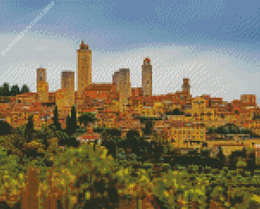 San Gimignano Italy diamond painting