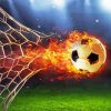 Soccer Ball On Fire diamond painting