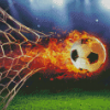 Soccer Ball On Fire diamond painting