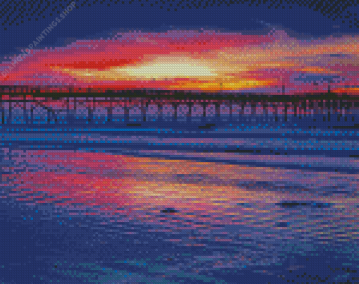 Sunset At Ocean Isle Beach diamond painting