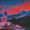 Sunset Winter Bavaria diamond painting