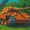 Tank Panther World War II diamond painting