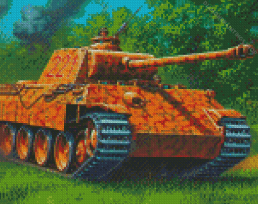 Tank Panther World War II diamond painting