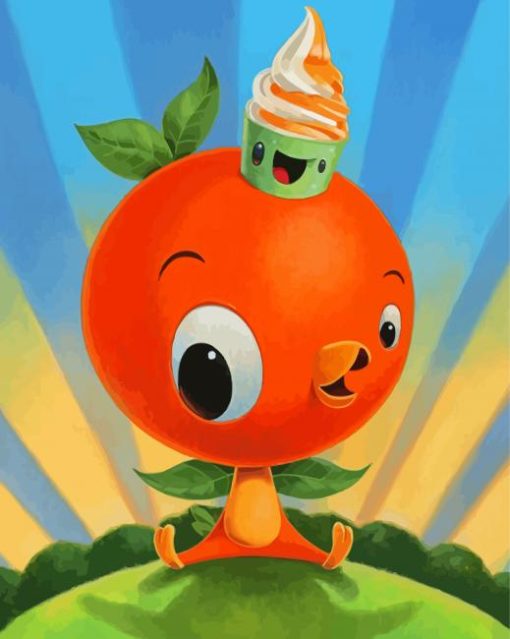 The Orange Bird diamond painting