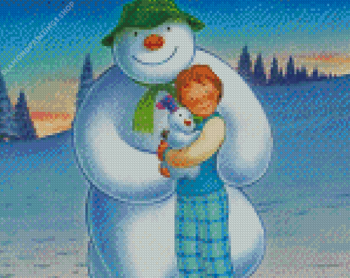 The Snowman And The Snowdog diamond painting