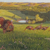 Turkeys Flint Hills diamond painting