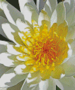 White Tiger Lotus diamond painting