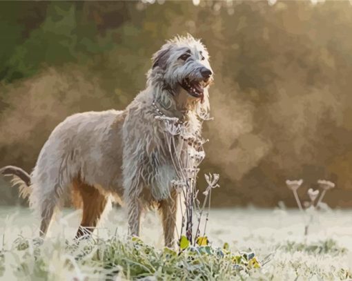 Wolfhound Dog diamond painting