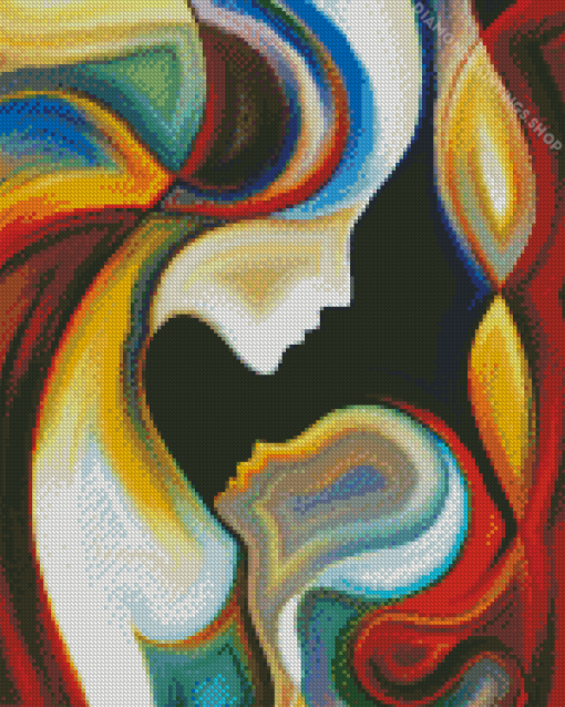 Abstract Mother And Son diamond painting