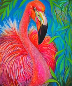 Aesthetic Abstract Flamingo diamond painting