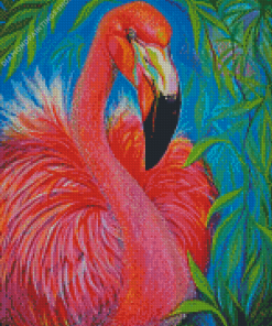 Aesthetic Abstract Flamingo diamond painting
