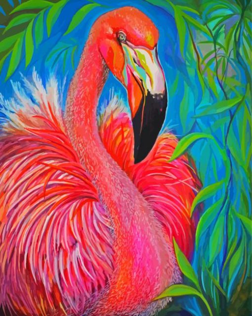 Aesthetic Abstract Flamingo diamond painting