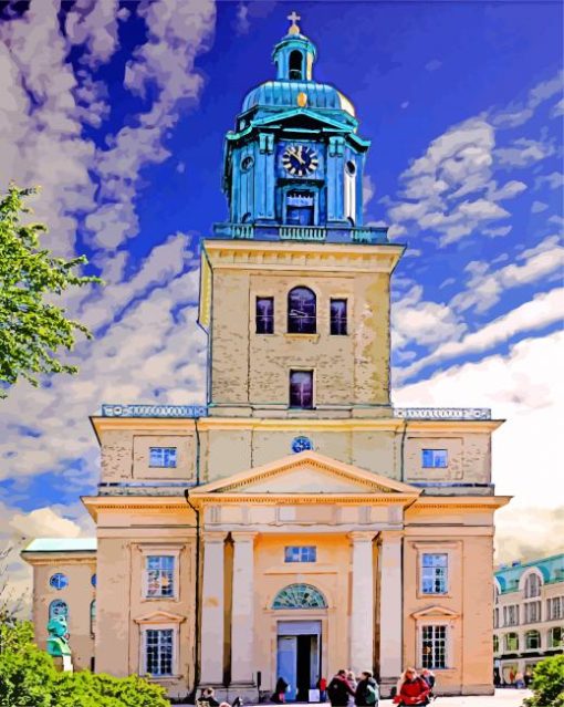 Aesthetic Gothenburg Cathedral Sweden diamond painting