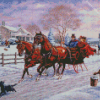 Aesthetic Horse And Sleigh diamond painting