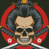 Aesthetic Japanese Skull diamond painting