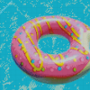 Aesthetic Pink Donut In Pool diamond painting