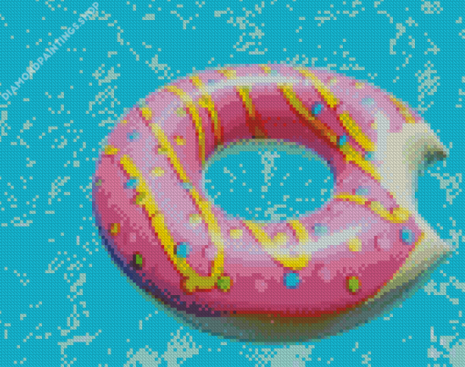 Aesthetic Pink Donut In Pool diamond painting