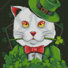 Aesthetic St Patrick Kitten diamond painting