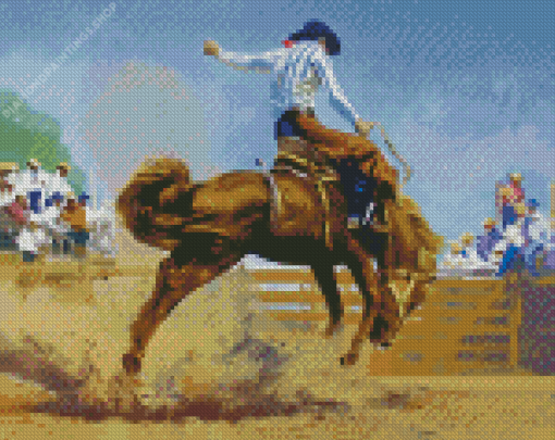 Aesthetic Bucking Bronco Art diamond painting