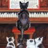 Aesthetic Cat And Piano diamond painting