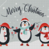 Aesthetic Penguin Christmas diamond painting