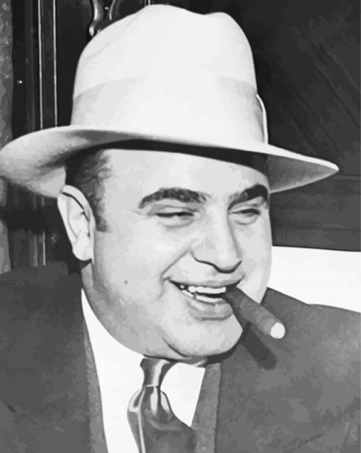 Al Capone Smokes A Cigar On The Train diamond painting