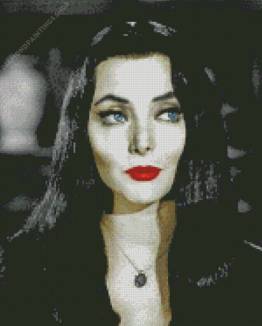 Beautiful Morticia Addams diamond painting