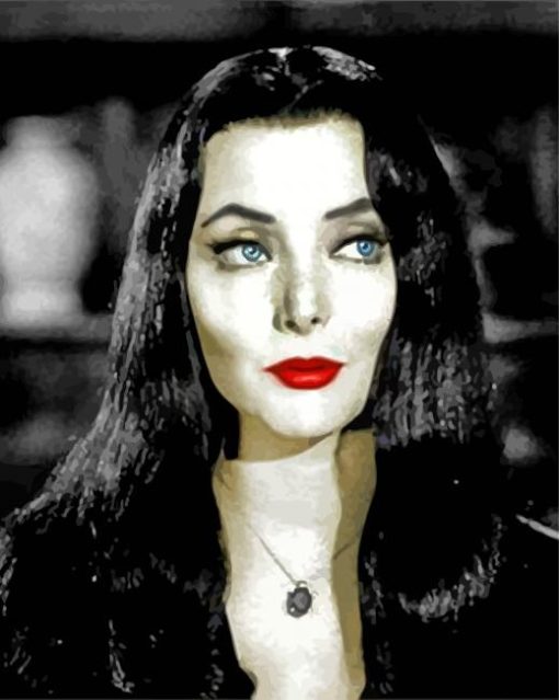 Beautiful Morticia Addams diamond painting