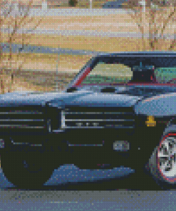 Black Pontiac GTO diamond painting