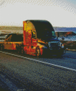 Black Truck In Desert diamond painting