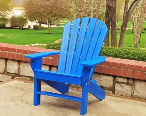 Blue Aderondack Chair diamond painting